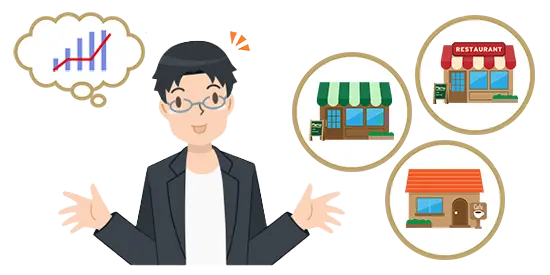 複数店舗を運用するマネージャーが、集計を確認している場面